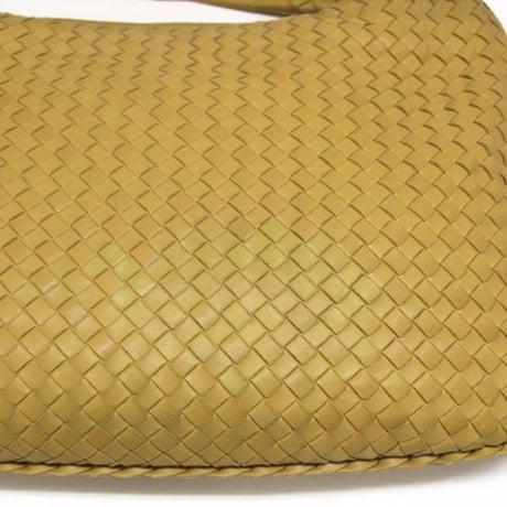 BOTTEGA VENETA Hobo Bag Intrecciato Leather Mustard Yellow #75038