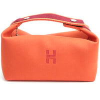HERMES Bride-a-Brac PM Pouch Canvas Orange ＃18696