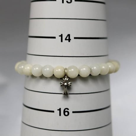 Chrome Hearts Stack CH Cross 6mm Beaded Bracelet  #102152