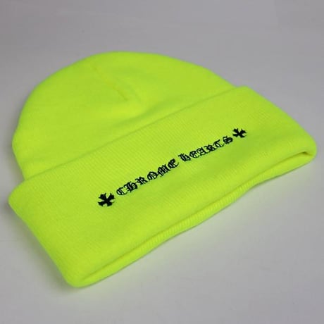 Chrome Hearts Watch Cap Triple Cross Beanie Neon Yellow #30809