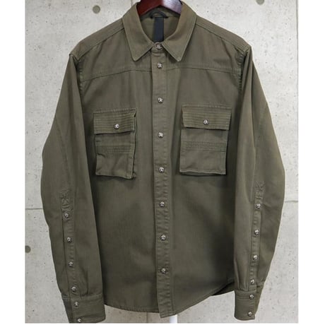 Chrome Hearts BS Fleur Button Military Shirt #103380