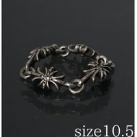 Chrome Hearts Tiny E CH Plus Pave Diamonds Ring #103060