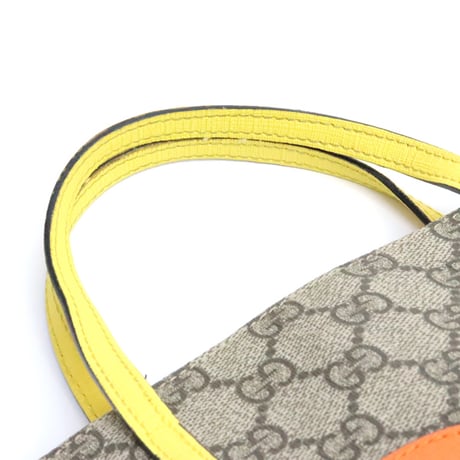 GUCCI Children's Owl Tote Bag GG Canvas Beige Yellow #74463