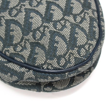 Christian Dior Mini Saddle Pouch Oblique Canvas Navy #75316