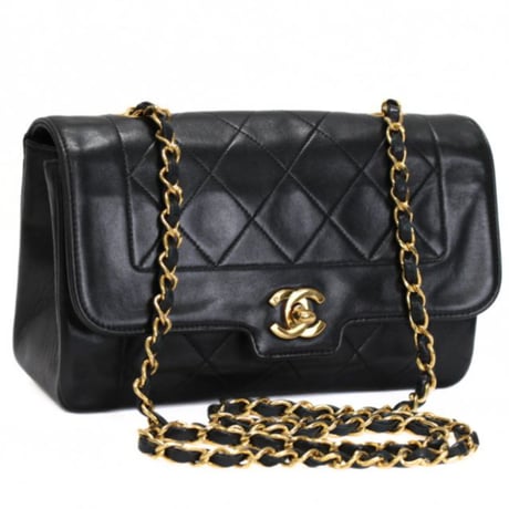 CHANEL Single Flap Bag Quilted Lambskin Black ＃75029