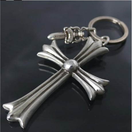Chrome Hearts Large Cross Split Dagger Keyring #103035