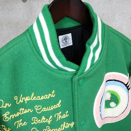 SAINT Mxxxxxx x Takashi Murakami Multi Badge Varsity Jacket #103106