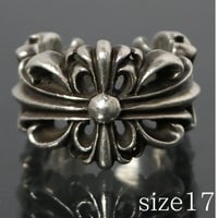 Chrome Hearts Double Floral Cross Ring #103447