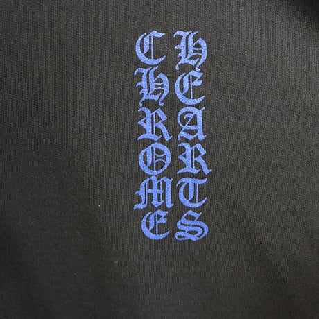 Chrome Hearts Old English logo Hoodie Black and Blue ＃30596