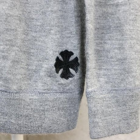 Chrome Hearts CH Plus Patch Cashmere Knit Sweater Gray #101477