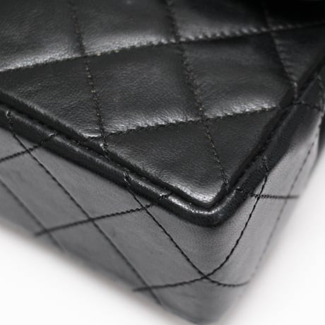 CHANEL Paris Limited Edition Small Double Flap Bag Quilted Lambskin Black #75027