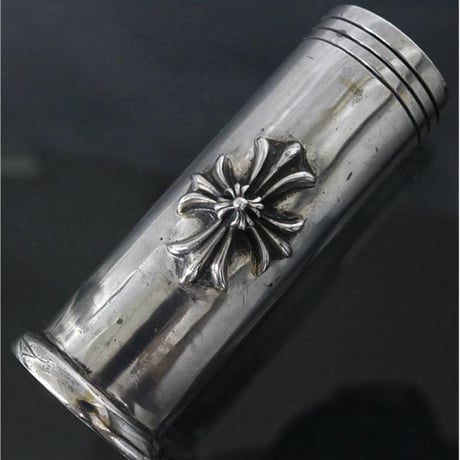 Chrome Hearts Double CH Plus Cylinder Table Lighter Case #103227