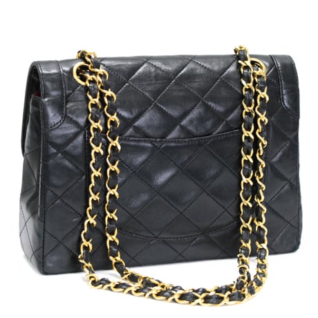 CHANEL Paris Limited Edition Small Double Flap Bag Quilted Lambskin Black #75027