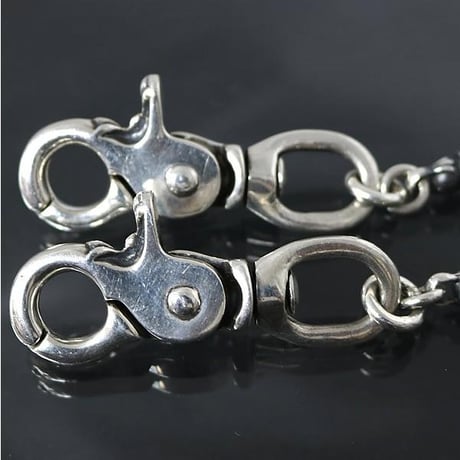 Chrome Hearts 2-Clip Barrel Crossball Wallet Chain Long  #103134