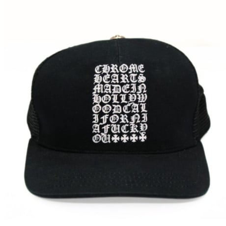 Chrome Hearts Made In Hollywood "FUCK YOU" Trucker Cap Black #30922