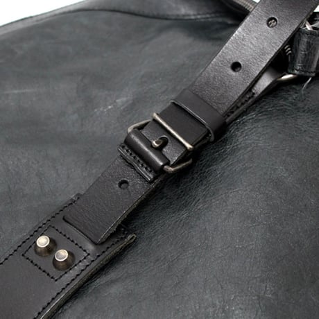 BALENCIAGA Day Messenger Bag Leather Black #69150