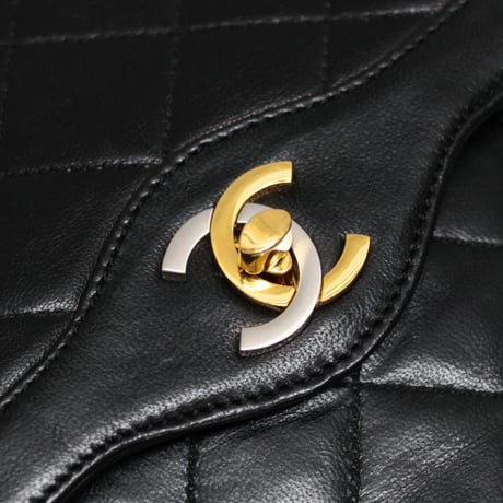 CHANEL Paris Limited Edition Small Double Flap Bag Quilted Lambskin Black #75027