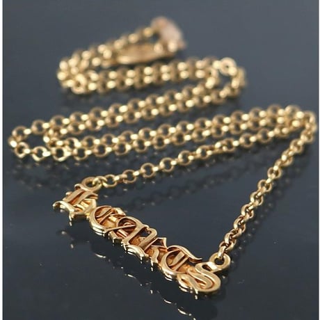 Chrome Hearts 22K HEARTS Logo Roll Chain 16in Necklace #103048