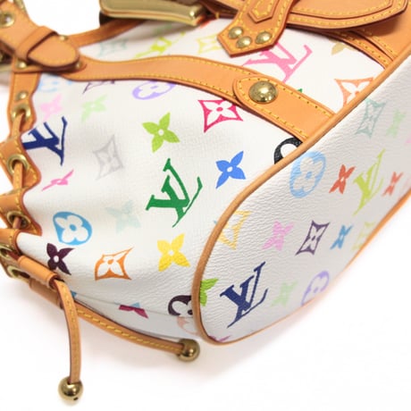 Louis Vuitton x Murakami Theda PM Handbag Monogram Multicolor White M92348 #75116