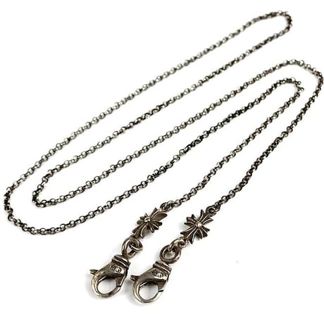 Chrome Hearts Tiny ECH Plus Tiny Cross Necklace #30763