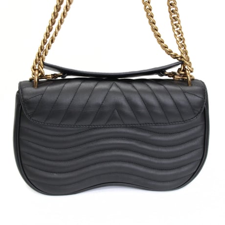 Louis Vuitton New Wave PM Shoulder Bag Quilted Leather Black M51498 #74221