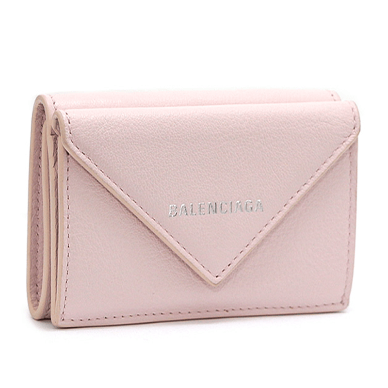 Balenciaga Papier Mini Leather Compact Wallet