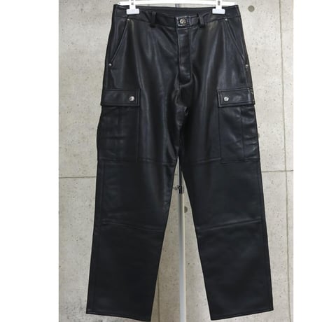 Chrome Hearts Brand-New DEVIL DOG Leather Cargo Pants #101138