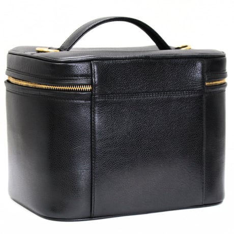 CHANEL CC Logo Vanity Bag with Strap Caviar Black #74567