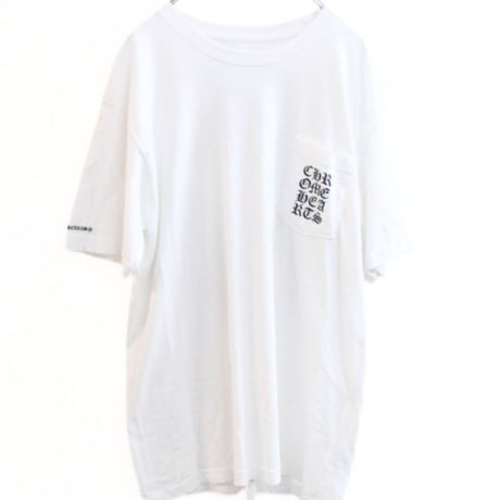 Chrome Hearts Vertical Logo T-Shirt White #30871