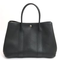 HERMES Garden Party TPM Tote Bag Negonda Leather Black ＃18544