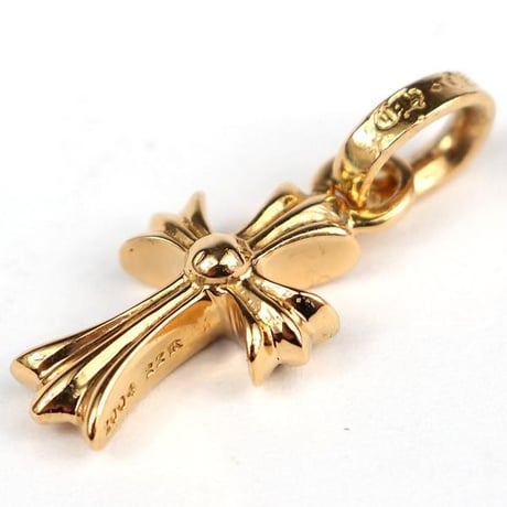 Chrome Hearts Brand-New 22K Baby Fat Cross Charm with Pavé Diamonds #103483