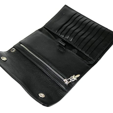 Chrome Hearts Brand-New Cross Button Wave Wallet #31238