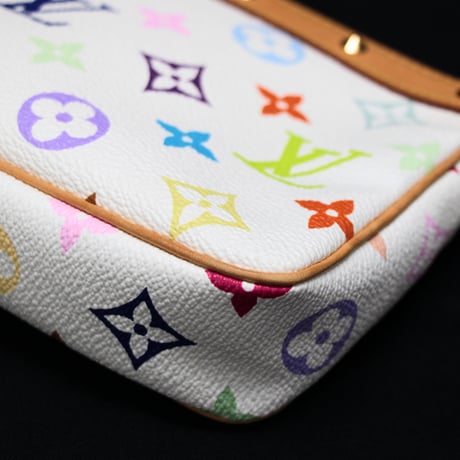 Louis Vuitton x Murakami Pochette Accessory Pouch Monogram Multicolor White M92649 #75188