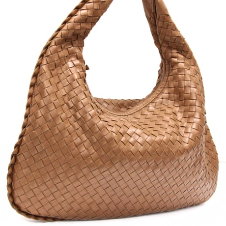 BOTTEGA VENETA Hobo Bag Intrecciato Leather Brown #75125