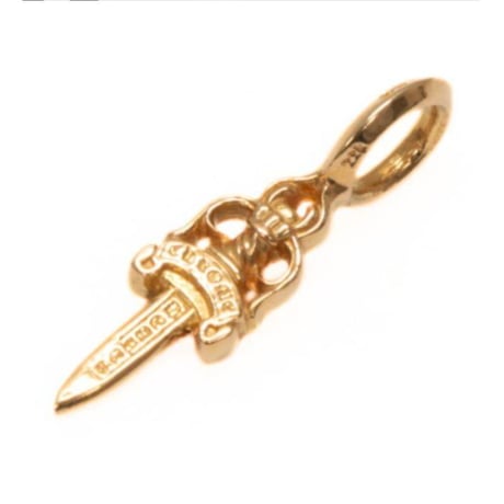 Chrome Hearts 22K Stack Dagger Charm V2 Pendant #30628