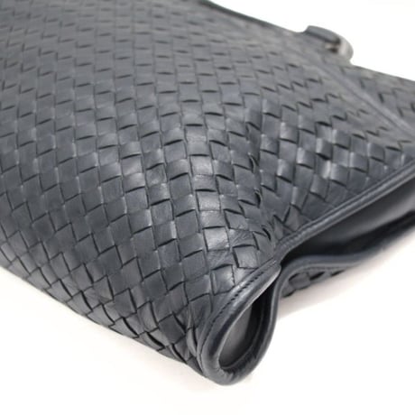 BOTTEGA VENETA Briefcase Intrecciato Leather Navy #74803