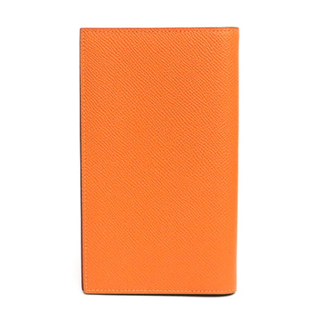 HERMES Vision II Simple Agenda Cover Epsom Leather Orange #18459