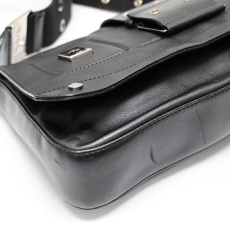 Christian Dior Street Chic Shoulder Bag Leather Black #75128