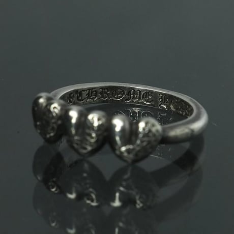 Chrome Hearts Bubblegum 3-Heart Ring #102841