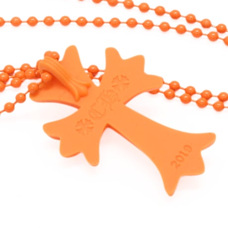 Chrome Hearts Silicone Rubber Small CH Cross Necklace Orange #30801