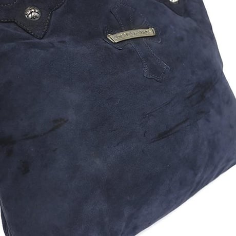 Chrome Hearts FS Tote Bag Crossball Scroll Label Nubuck Navy #30294
