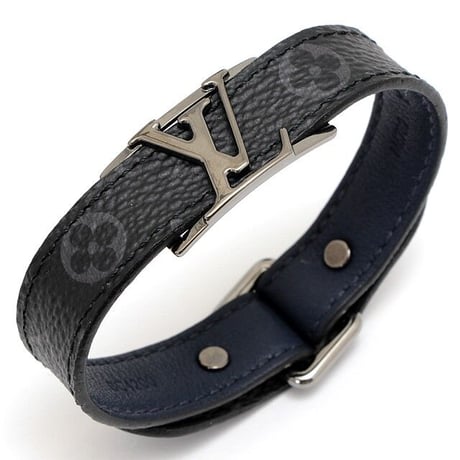 Louis Vuitton LV Slim Bracelet Monogram Black ONE SIZE for Sale