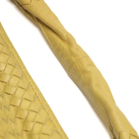 BOTTEGA VENETA Hobo Bag Intrecciato Leather Mustard Yellow #75038