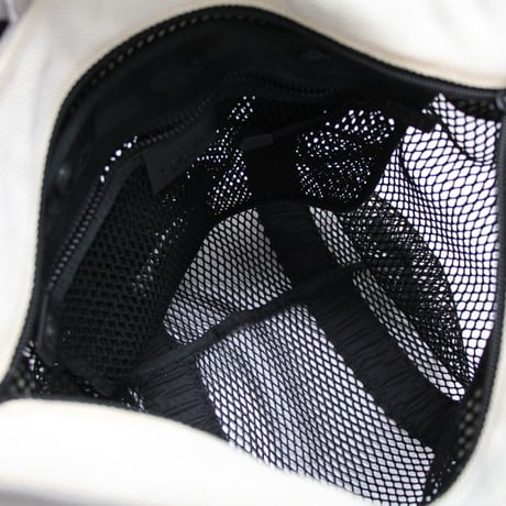 CHANEL Sports Line Shoppoing Mesh Tote Bag Nylon Gray Black #74407