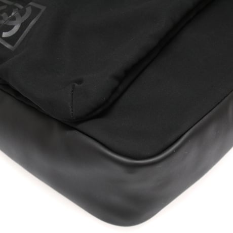 CHANEL Sports Line Messenger Bag Nylon Black #74401
