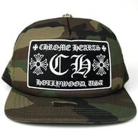 Chrome Hearts Brand-New Camo CH Tracker Cap #101927