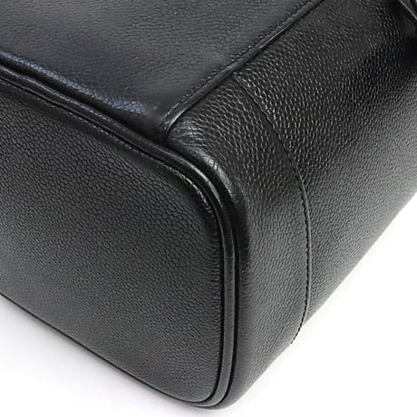 CHANEL CC Logo Vanity Bag Caviar Black #19343
