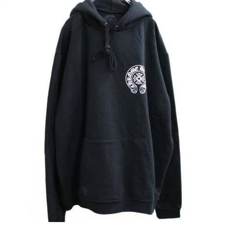 CHROME HEARTS Tokyo Exclusive Horseshoe Pullover Hoodie Blue and White #31100