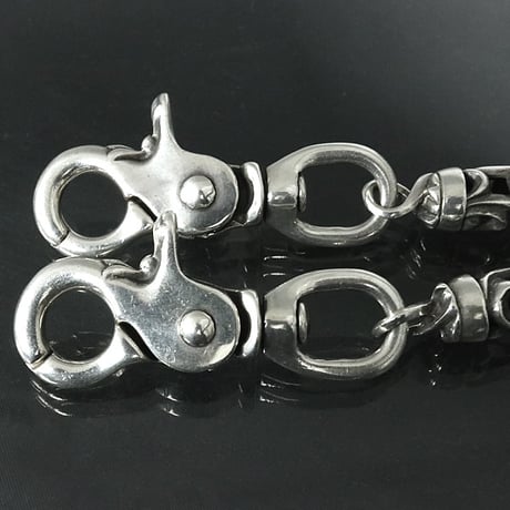 Chrome Hearts 2-Clip Floral Roller Wallet Chain, 9 Links #31083