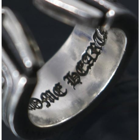 Chrome Hearts Large Scroll Label Ring #102551
